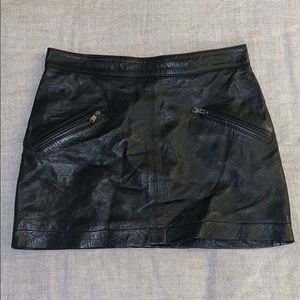 Zara leather mini skirt